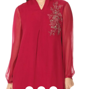 Deep red festive tunic