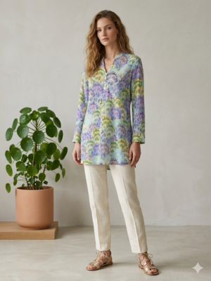 abstract cotton shirt short
