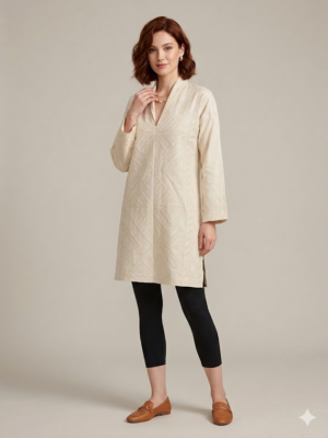 cream kurta