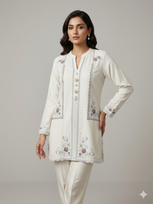 white handwork kurta